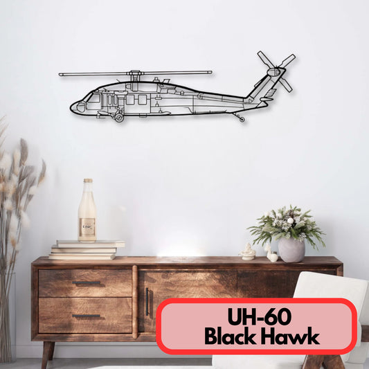 Décoration murale métal UH 60 Black Hawk